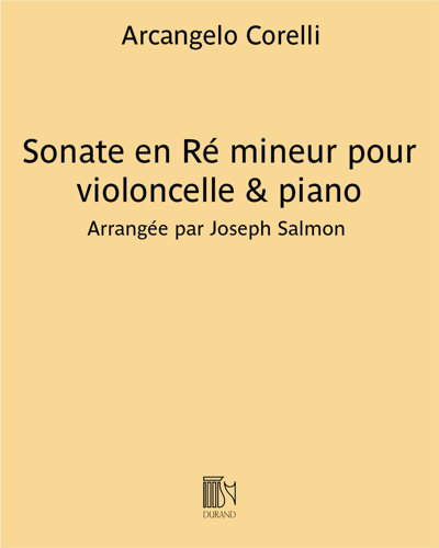 Sonata in D minor for Cello and Piano — Arcangelo Corelli