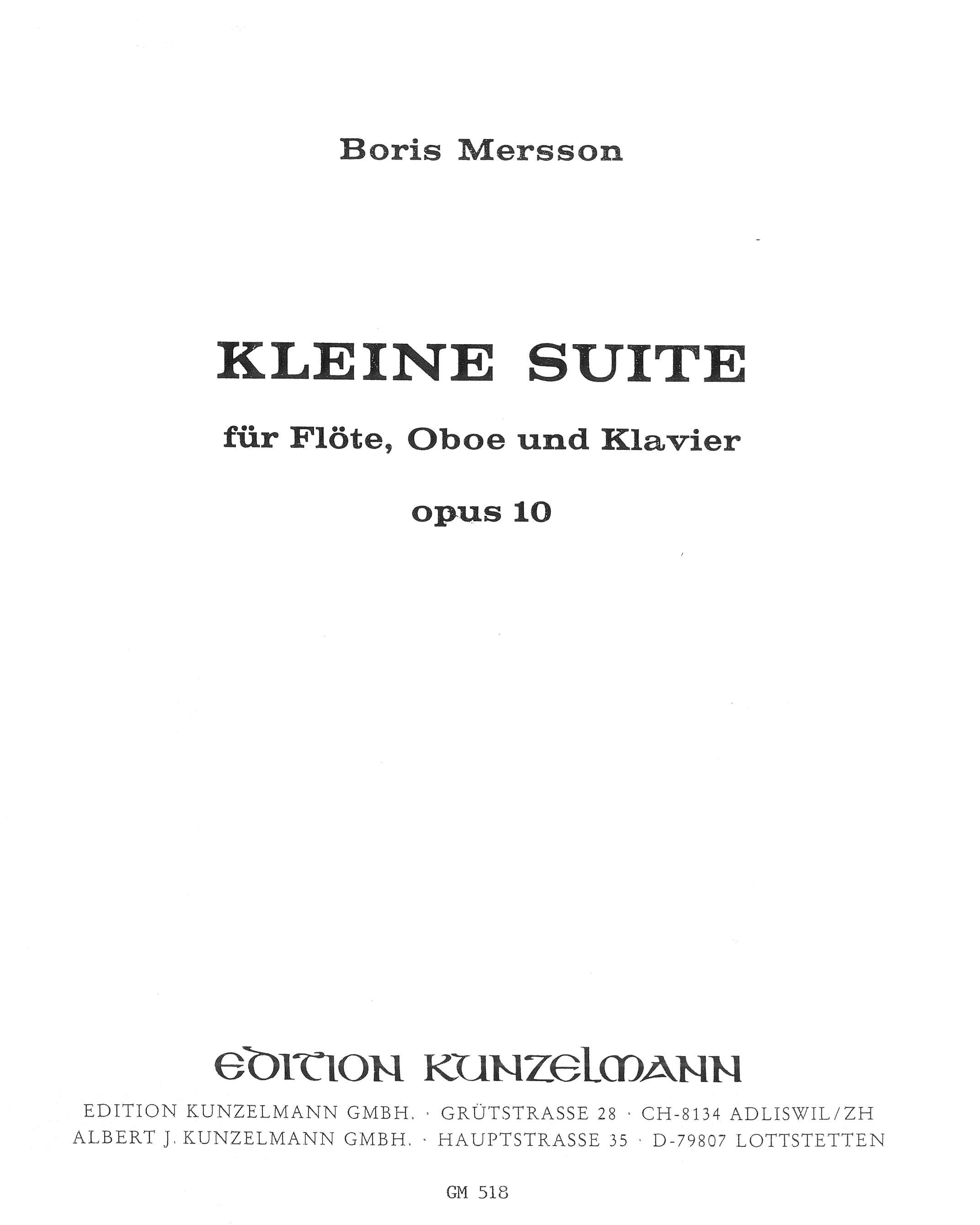 Little Suite, op. 10 — Boris Mersson