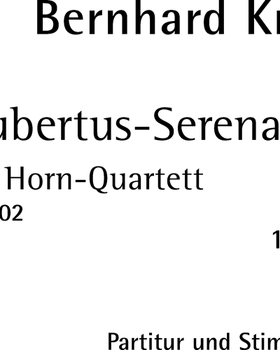Hubertus-Serenade, op. 102 — Bernhard Krol