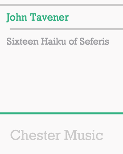 Sixteen Haiku of Seferis — 约翰·塔文纳