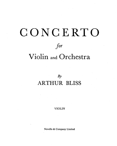 Violin Concerto — Arthur Bliss