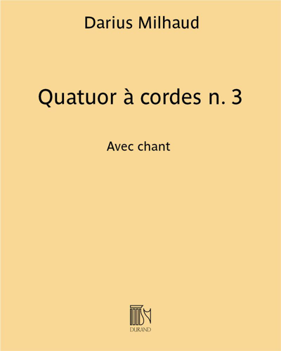 Quatuor à cordes n. 3 — 米约