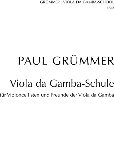 Viola da Gamba-School — Paul Gruemmer