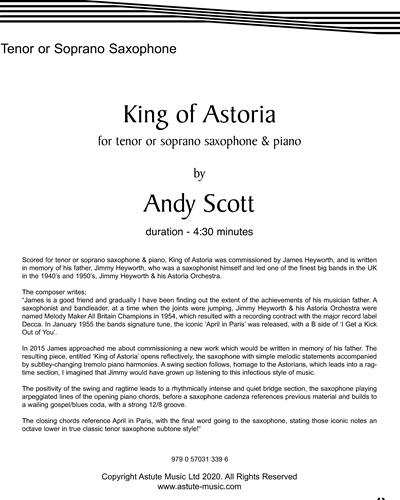 King of Astoria — Andy Scott