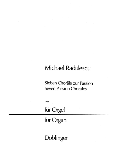 Seven chorales for the passion — Michael Radulescu
