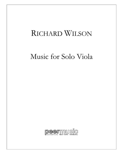 Music for Solo Viola — Richard Wilson