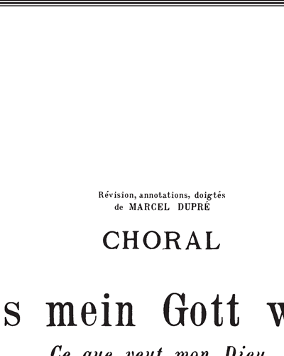 Was mein Gott will — W.F.巴赫