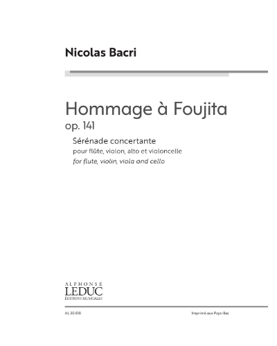 Hommage à Foujita, op. 141 — Nicolas Bacri