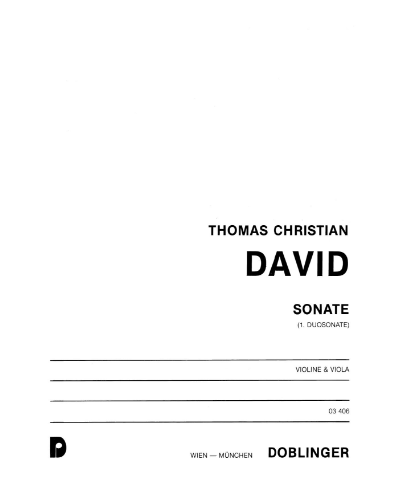 Sonata (Duosonata No.1) — Thomas Christian David