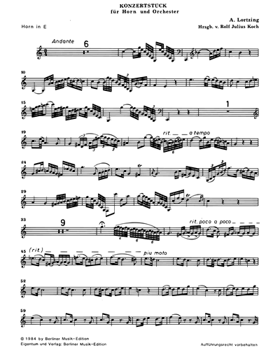Concerto Piece for Horn and Piano — 洛尔青
