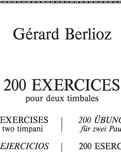 200 Exercices pour deux Timbales — Gérard Berlioz