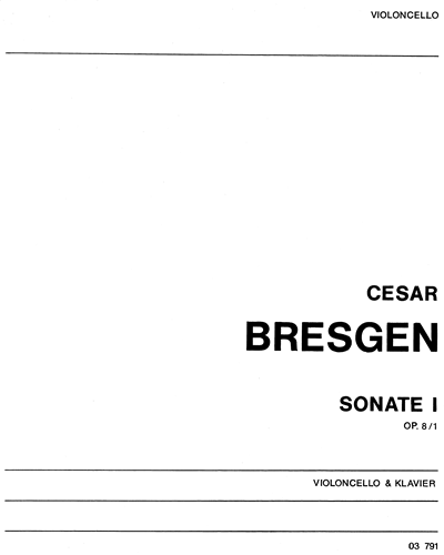 Sonata No. 1, op. 8/1 — Cesar Bresgen