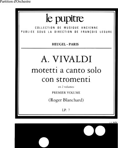 Motetti A Canto Solo Con Stromenti — 维瓦尔第