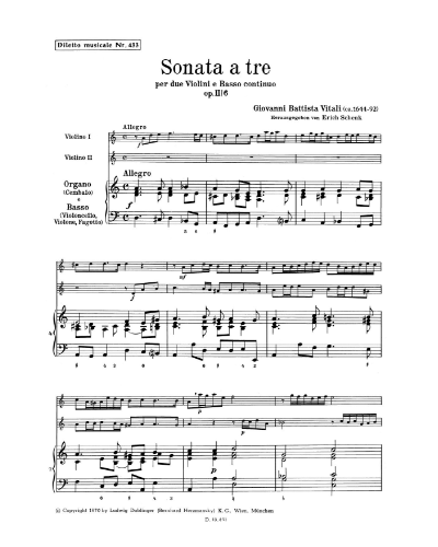 Trio Sonata in D minor, op. 2 No. 6 — Giovanni Battista Vitali