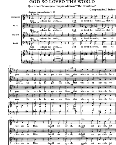 God So Loved The World — John Stainer