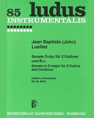 Sonata in D major — Jean-Baptiste Loeillet of London