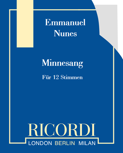Minnesang — Emmanuel Nunes