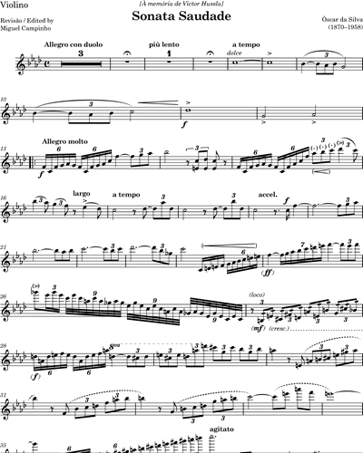 Sonata Saudade — Óscar da Silva