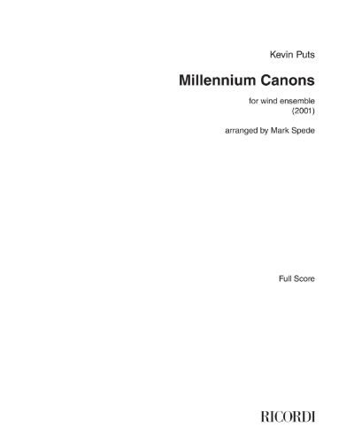 Millennium Canons (arr. by Mark Spede) — Kevin Puts
