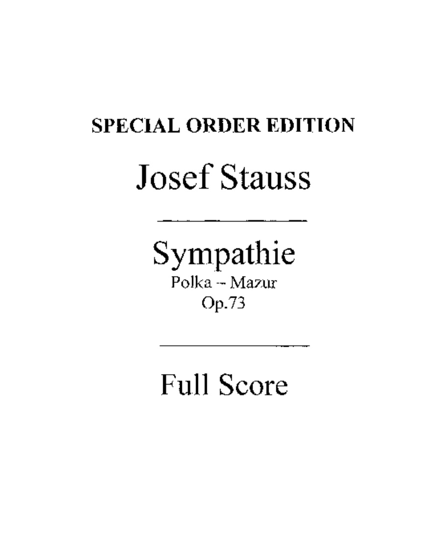 Sympathie, Op. 73 — 约瑟夫·施特劳斯