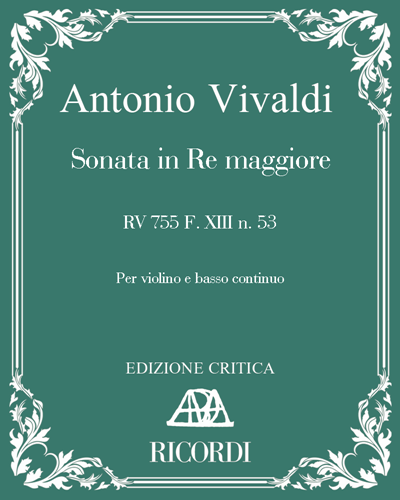 Sonata in D major, RV 755, F. XIII No. 53 — Antonio Vivaldi