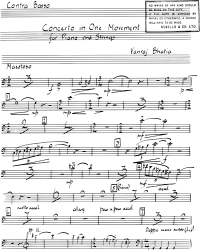 Concerto in One Movement — Vanraj Bhatia