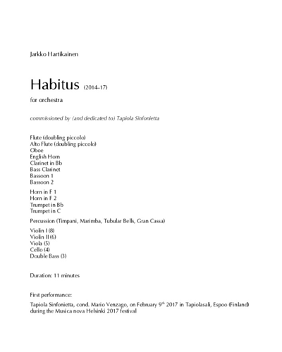 Habitus — Jarkko Hartikainen