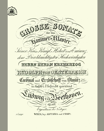 Piano Sonata, op. 106 'Hammerklavier' — 贝多芬