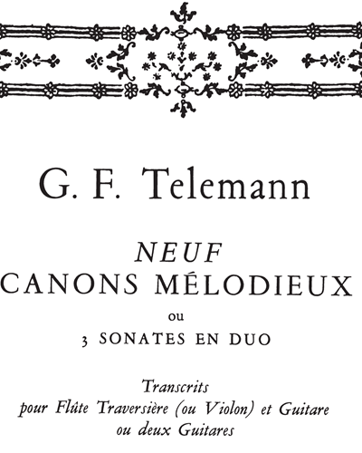 Neuf Canons Mélodieux — 泰勒曼