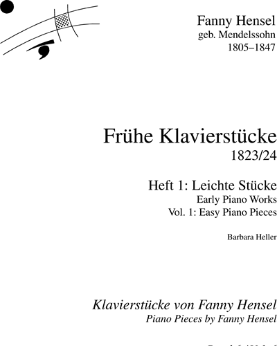 Piano Pieces by Fanny Hensel, Vol. 6 — 范妮·门德尔松