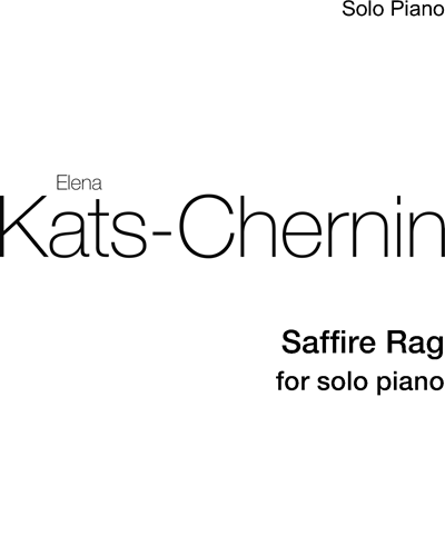 Saffire Rag — Elena Kats-Chernin