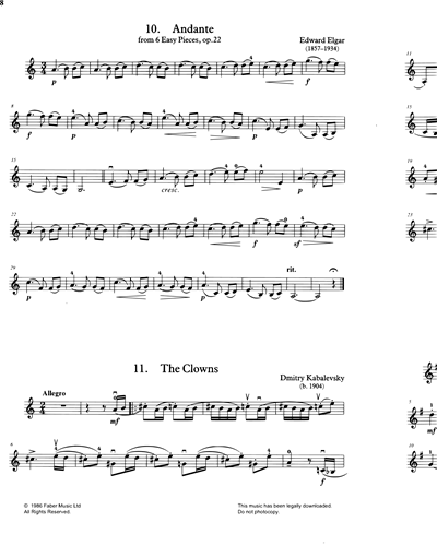 Andante (from '6 Easy Pieces, op. 22') — 埃尔加