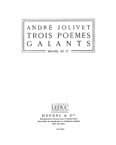 Trois poèmes galants — 安德烈·若利韦