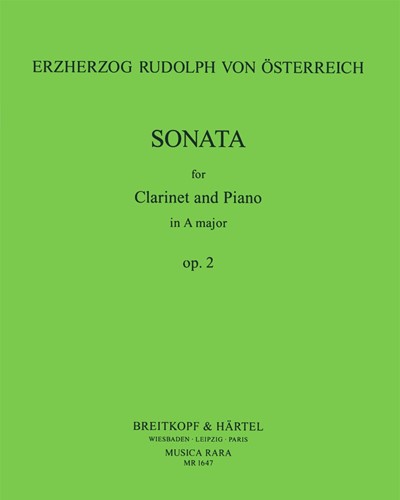 Sonata in A major, op. 2 — Rudolph Erzherzog von Österreich
