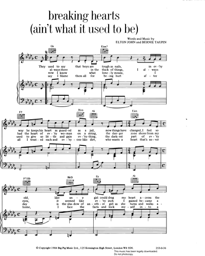 Breaking Hearts (Ain't What It Used To Be) — 埃尔顿·约翰
