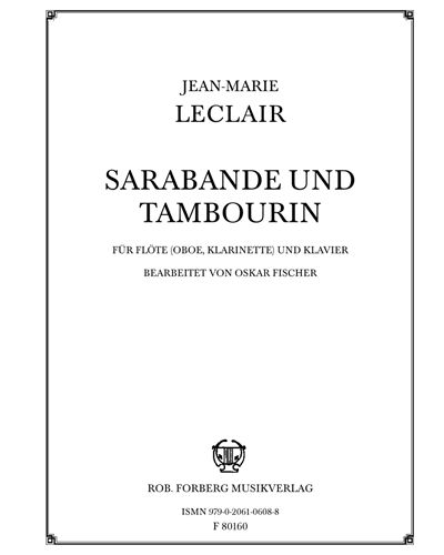 Sarabande and Tambourin — Jean-Marie Leclair