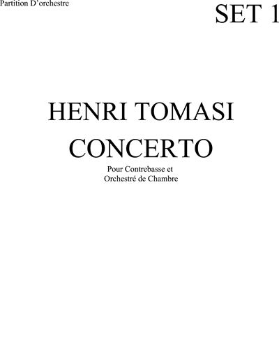 Concerto for Double Bass and Orchestra — Henri Tomasi