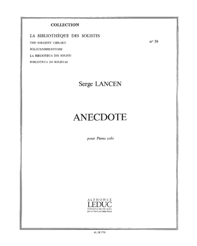 Anecdote — Serge Lancen