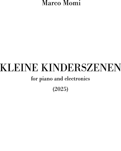 Kleine Kinderszenen — Marco Momi