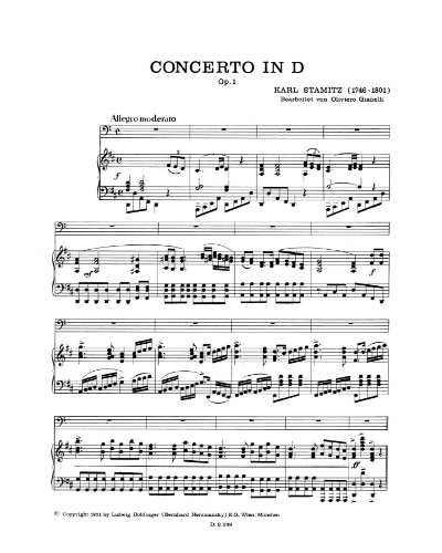 Concerto in D major, op. 1 — 卡尔·斯塔米茨