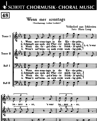 Wenn mer sonntags — Hans Lang