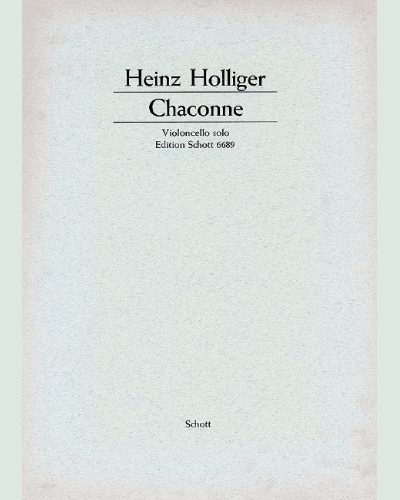 Chaconne — Heinz Holliger