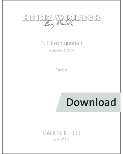 Streichquartett no. 3 "Jagdquartett" — Heinz Winbeck