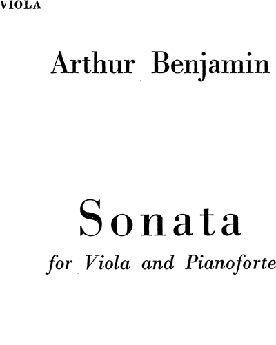 Sonata for Viola and Piano — 阿瑟·本杰明