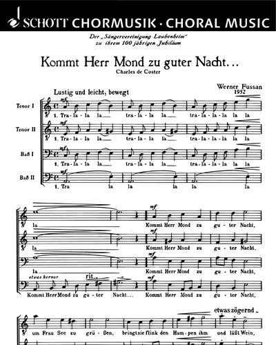 Kommt Herr Mond zu guter Nacht — Werner Fussan