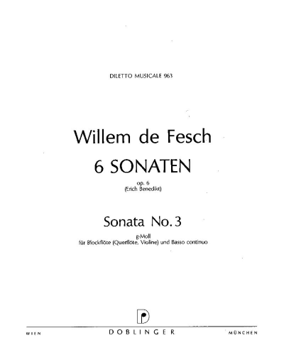 Sonata No. 3 in G minor, op. 6/3 — Willem de Fesch