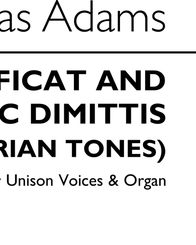 Magnificat and Nunc Dimittis (Gregorian Tones) — Thomas Adams