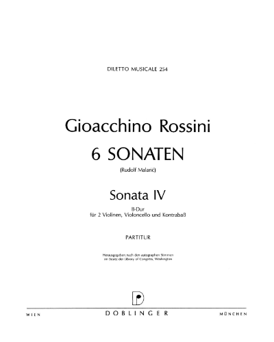 Sonata No. 4 in B-flat major — 罗西尼