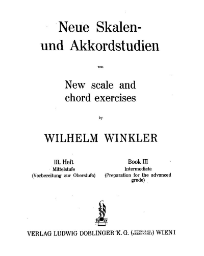 New Scale and Chord Studies, Vol. 3 — Wilhelm Winkler