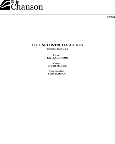 Les uns contre les autres — Michel Berger